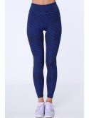 Sports leggings with cornflower blue patterns MR15285 - Online store - Boutique